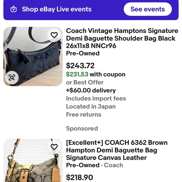 Vintage Coach Black mono Jacquard Signature shoulder bag - Picture 2 of 13